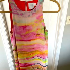HD in Paris Dress from Anthropology- Colorful Silk Watercolor Print - Size 2